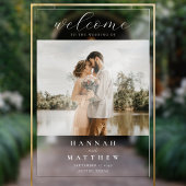 Modern Elegant Photo Wedding Welcome Acryl Bord