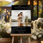 Modern Elegant Photo Wedding Welcome Acryl Bord
