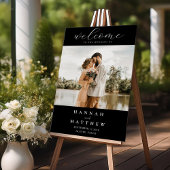 Modern Elegant Photo Wedding Welcome Acryl Bord
