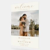 Modern Elegant Photo Wedding Welcome Acryl Bord (Hoek)