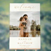 Modern Elegant Photo Wedding Welcome Acryl Bord (Neutraal)