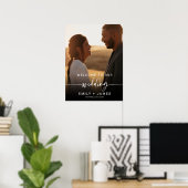Modern Elegant Photo Wedding Welcome Poster (Thuiskantoor)