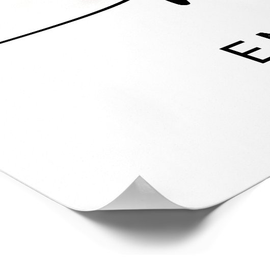 Modern Elegant Photo Wedding Welcome Poster (Hoek)