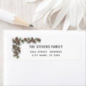 Modern elegant pine branch Label (Insitu)