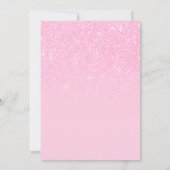 Modern Elegant Pink Glitter 21st Birthday Kaart (Achterkant)