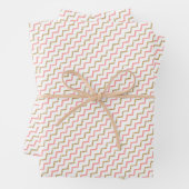 Modern Elegant Pink Gold Zig Zag Chevron Inpakpapier Vel (In situ)