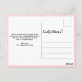 Modern Elegant Pink Moving Announge Foto Briefkaart (Achterkant)