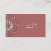 Modern Elegant Pink White Bohemian Mandala Yoga Visitekaartje (Voorkant)