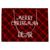 Modern & Elegant Plaid Groot Cadeauzakje (Voorkant)