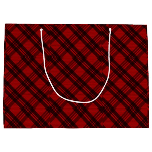 Modern & Elegant Plaid Groot Cadeauzakje (Achterkant)