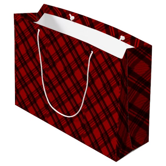 Modern & Elegant Plaid Groot Cadeauzakje (Achterkant Gekanteld)