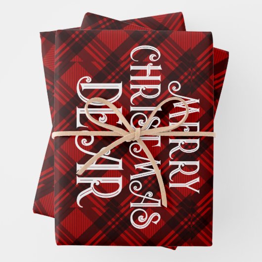 Modern & Elegant Plaid Inpakpapier Vel (In situ)