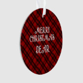 Modern & Elegant Plaid Ornament (voorkant)