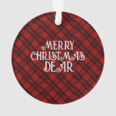 Modern & Elegant Plaid Ornament (achterkant)