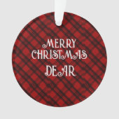 Modern & Elegant Plaid Ornament (voorkant)