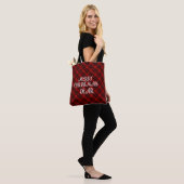 Modern & Elegant Plaid Tote Bag (Op model)