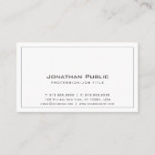 Modern Elegant Plain Creatief Grijs Wit Visitekaartje (Voorkant)