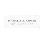 Modern Elegant Plain Minimalist Creative Etiket (Voorkant)