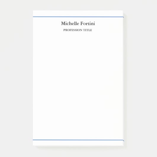 Modern Elegant Plain Minimalist Post-it® Notes (Voorkant)