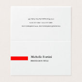 Modern Elegant Plain Minimalist Visitekaartje (Buitenkant ongevouwen)