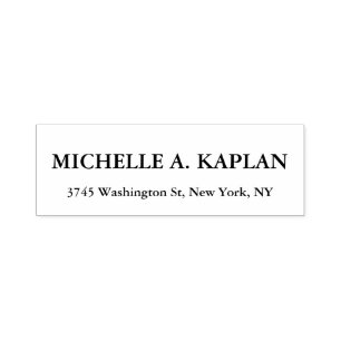 Modern Elegant Plain Minimalist Zelfinktende Stempel