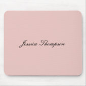 Modern Elegant Plain Name Professioneel Roos Gold Muismat (Voorkant)