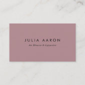 Modern Elegant Plain Professional Brick Red Visitekaartje (Voorkant)