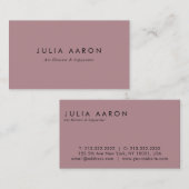 Modern Elegant Plain Professional Brick Red Visitekaartje (Voorkant / Achterkant)