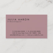 Modern Elegant Plain Professional Brick Red Visitekaartje (Achterkant)