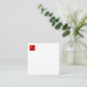 Modern Elegant Plain Professional Monogram Informatiekaartje (Staand voorkant)