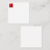 Modern Elegant Plain Professional Monogram Informatiekaartje (Voorkant / Achterkant)