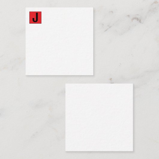 Modern Elegant Plain Professional Monogram Informatiekaartje (Voorkant / Achterkant)