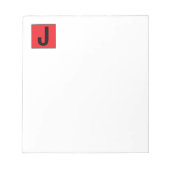 Modern Elegant Plain Professional Monogram Notitieblok (Voorkant)