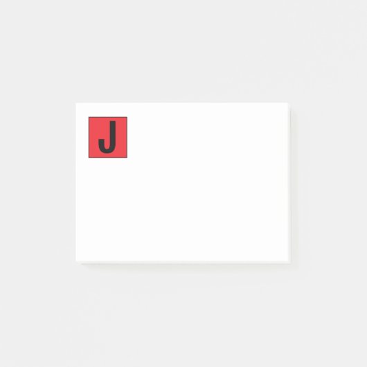 Modern Elegant Plain Professional Monogram Post-it® Notes (Voorkant)