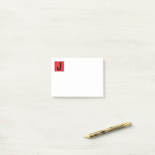 Modern Elegant Plain Professional Monogram Post-it® Notes (Op bureau)