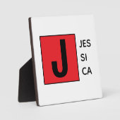 Modern Elegant Plain Professional Name Monogram Fotoplaat (Voorkant)