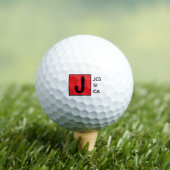 Modern Elegant Plain Professional Name Monogram Golfballen (Insitu Shirt)