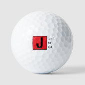 Modern Elegant Plain Professional Name Monogram Golfballen (Voorkant)