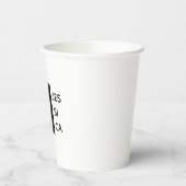 Modern Elegant Plain Professional Name Monogram Papieren Bekers (Links)