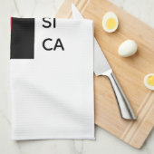 Modern Elegant Plain Professional Name Monogram Theedoek (Quarter Fold)