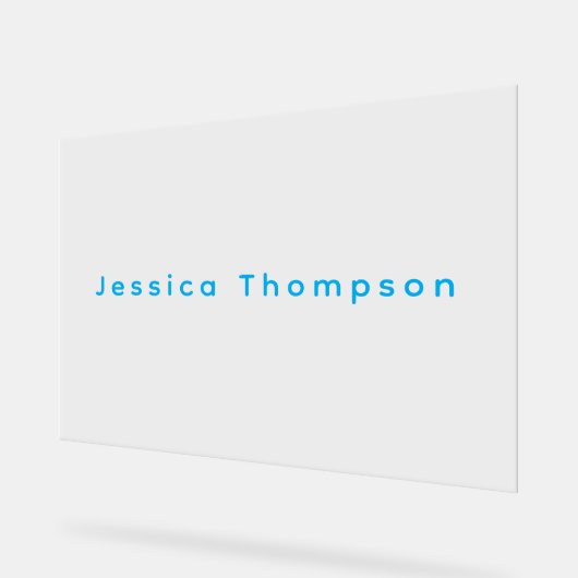 Modern Elegant Plain Simple Professional Name Acryl Bord (Hoek)