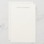 Modern Elegant Plain Simple Professional Name Briefpapier (Voorkant / Achterkant)