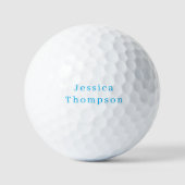 Modern Elegant Plain Simple Professional Name Golfballen (Voorkant)
