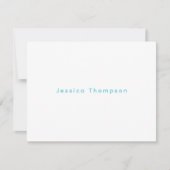 Modern Elegant Plain Simple Professional Name Notitiekaartje (Voorkant)