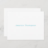 Modern Elegant Plain Simple Professional Name Notitiekaartje (Voorkant / Achterkant)