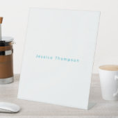 Modern Elegant Plain Simple Professional Name Reclamebord Met Voetstuk (Insitu)
