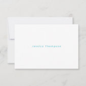 Modern Elegant Plain Simple Professional Name RSVP Kaartje (Voorkant)