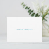 Modern Elegant Plain Simple Professional Name RSVP Kaartje (Staand voorkant)