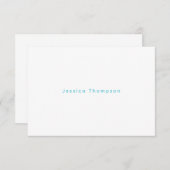Modern Elegant Plain Simple Professional Name RSVP Kaartje (Voorkant / Achterkant)