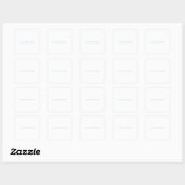 Modern Elegant Plain Simple Professional Name Vierkante Sticker (Vel)